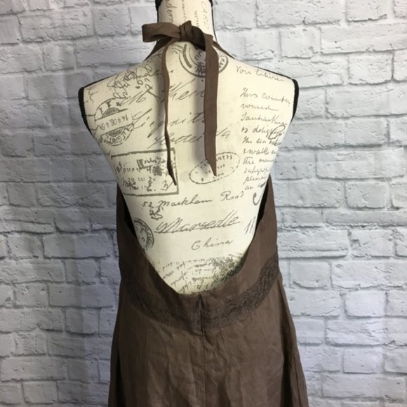 A Pea in the Pod Maternity Linen & Lace Dress - Picture 5 of 8